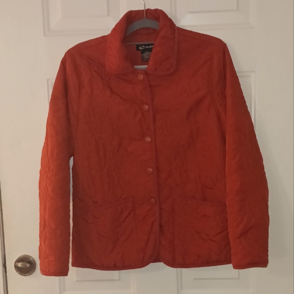 E STUDIO Women's Orange Jacket Size L